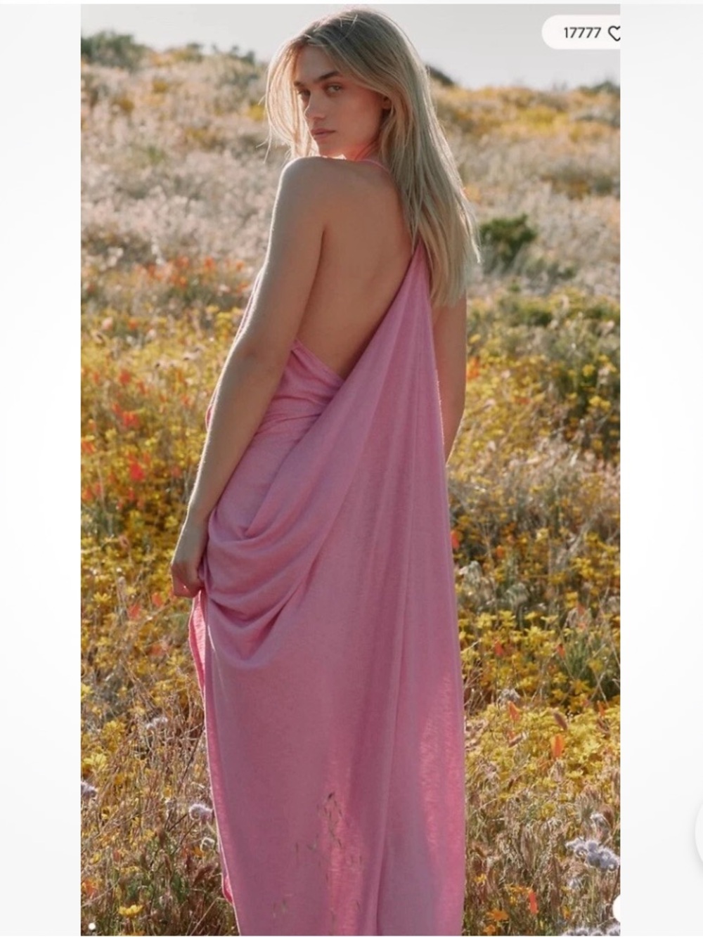 Free People FP Beach Positano Ribbed Draped Slouchy Maxi Dress Small - Picture 3 of 11